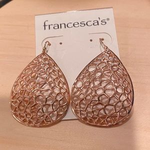 Francesca’s rose gold tone earrings